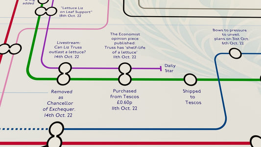 Liz Truss search for truth lettuce tube map