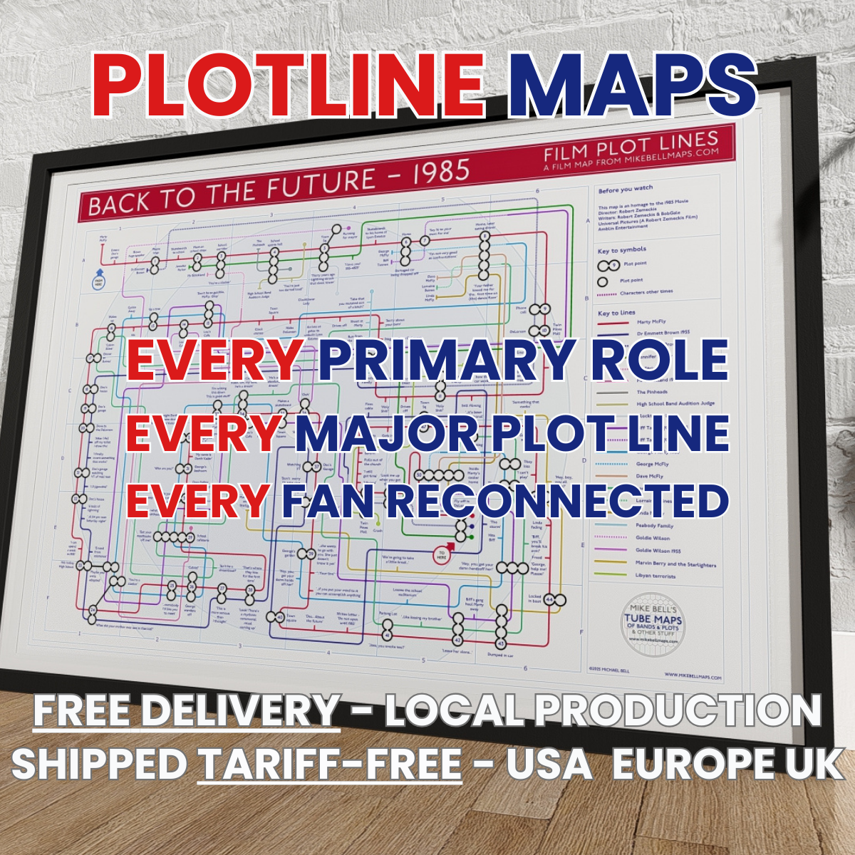 The Shining Film Plot lines as a tube map by Mike Bell