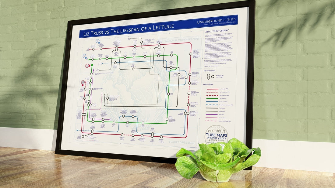 Liz Truss vs Lettuce Art Print Mike Bell