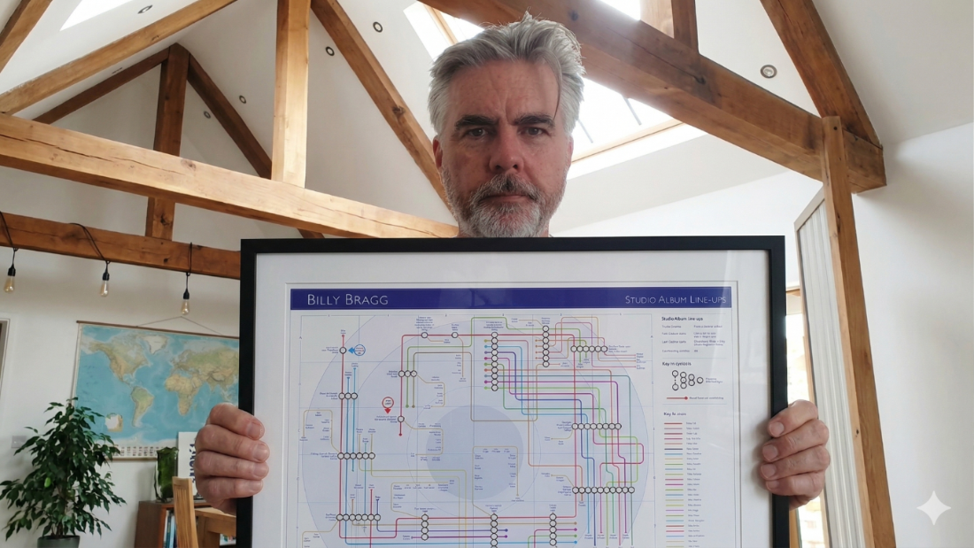 Mike Bell Wall Art Print Music Maps 