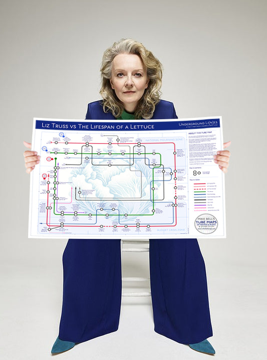 Political Tube Maps as Christmas Gifts: The Perfect Satirical Take on Liz Truss vs. Lettuce