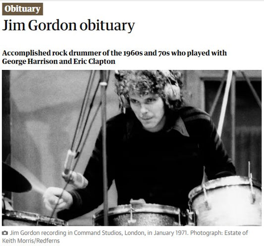 Jim Gordon recording in Command Studios, London, in January 1971. Photograph: Estate of Keith Morris/Redferns