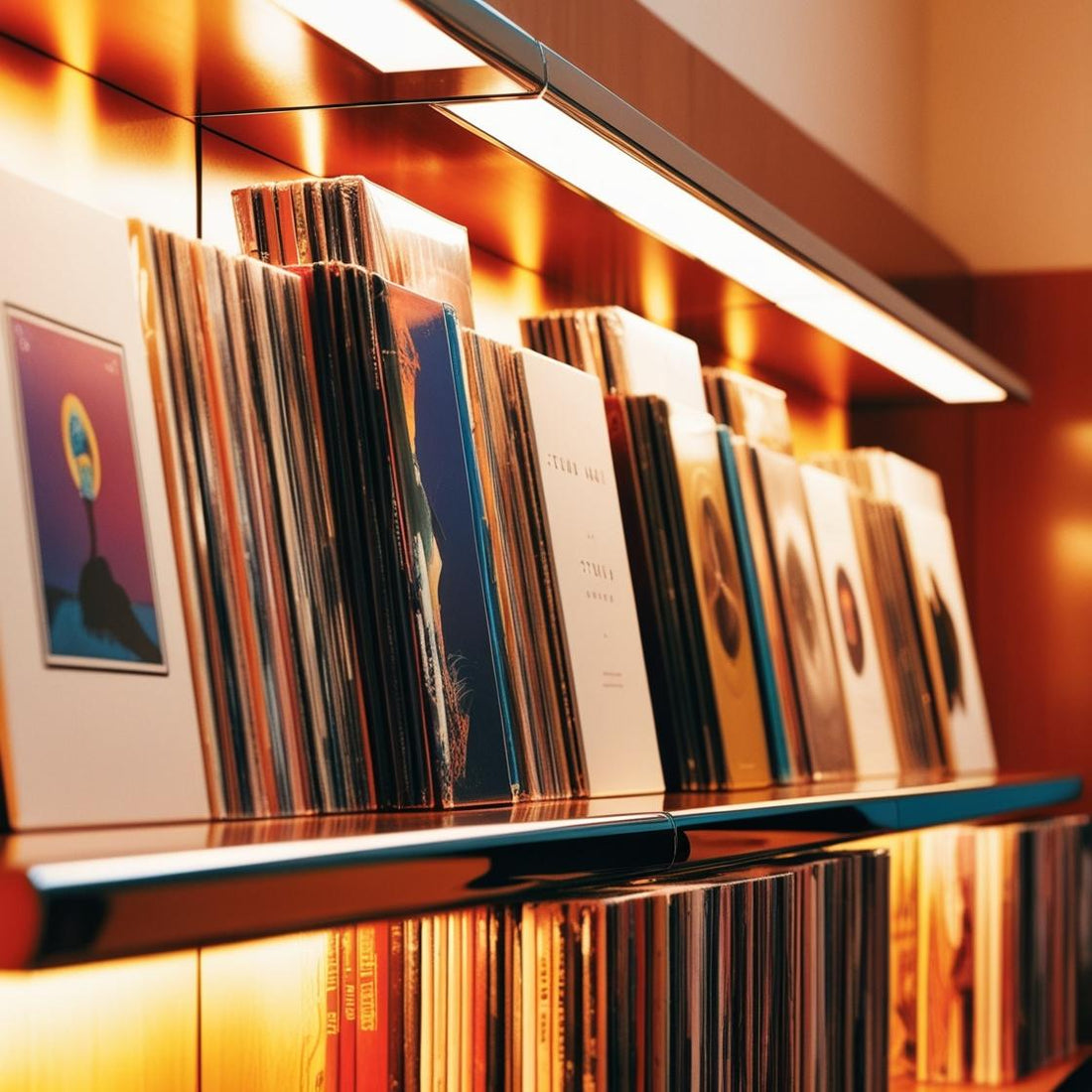 studio albums on shelf 