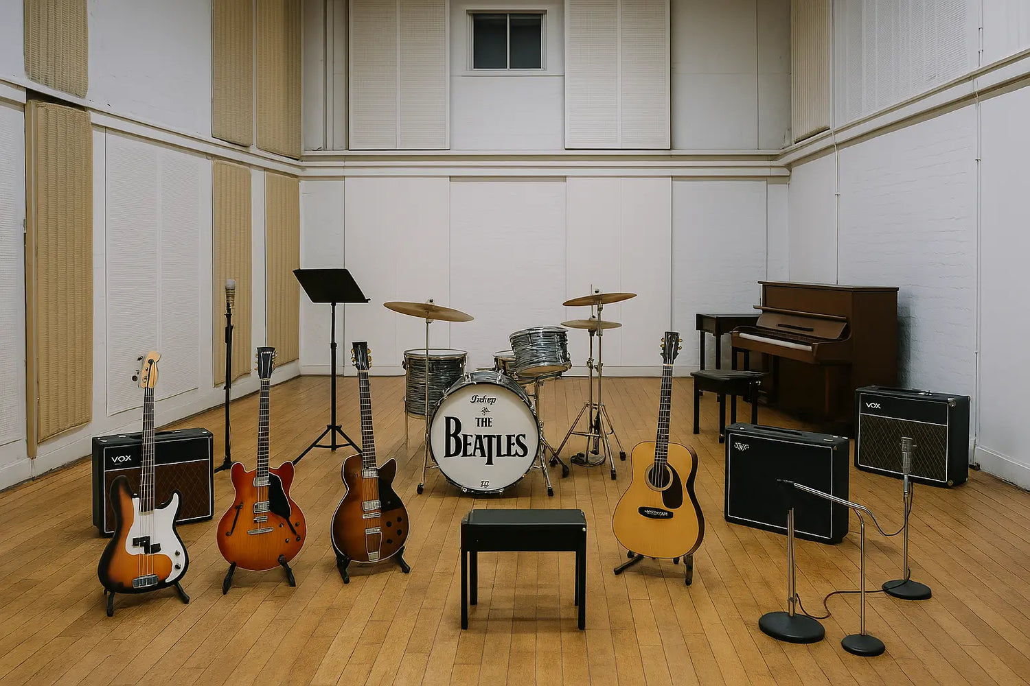 The Beatles studio album session musicians