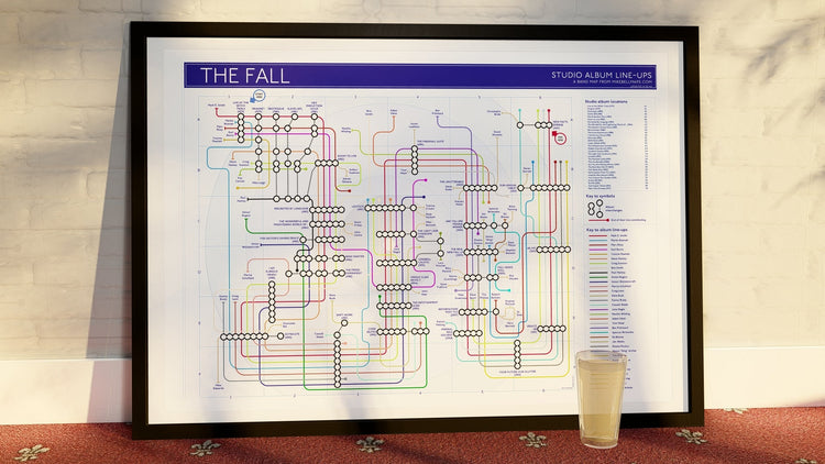 Explore the Manchester Music Maps: Discover Local Artist Albums featuring The Fall's studio album line-ups.