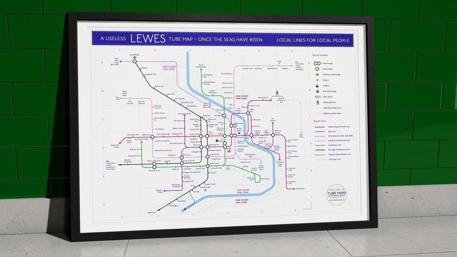 Political lies illustration by Mike bell as a tube map