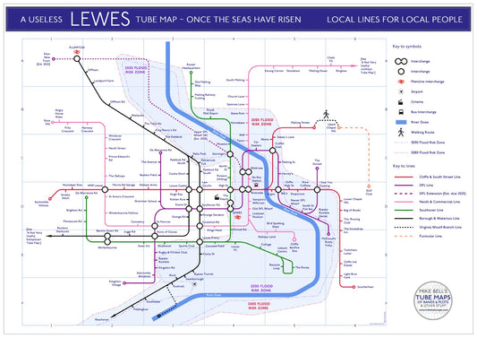 LEWES TUBE UNDERGROUND MAP MIKE BELL 01