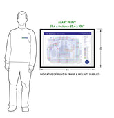 Unique Beatles In discography poster showing connections in a transit map design