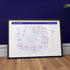 Billy Bragg discography map framed in a styled room setting, landscape Giclée print by Mike Bell.