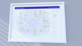 Billy Bragg discography map displayed in a styled lounge setting, A1 landscape black framed wall art print, part of Mike Bell&