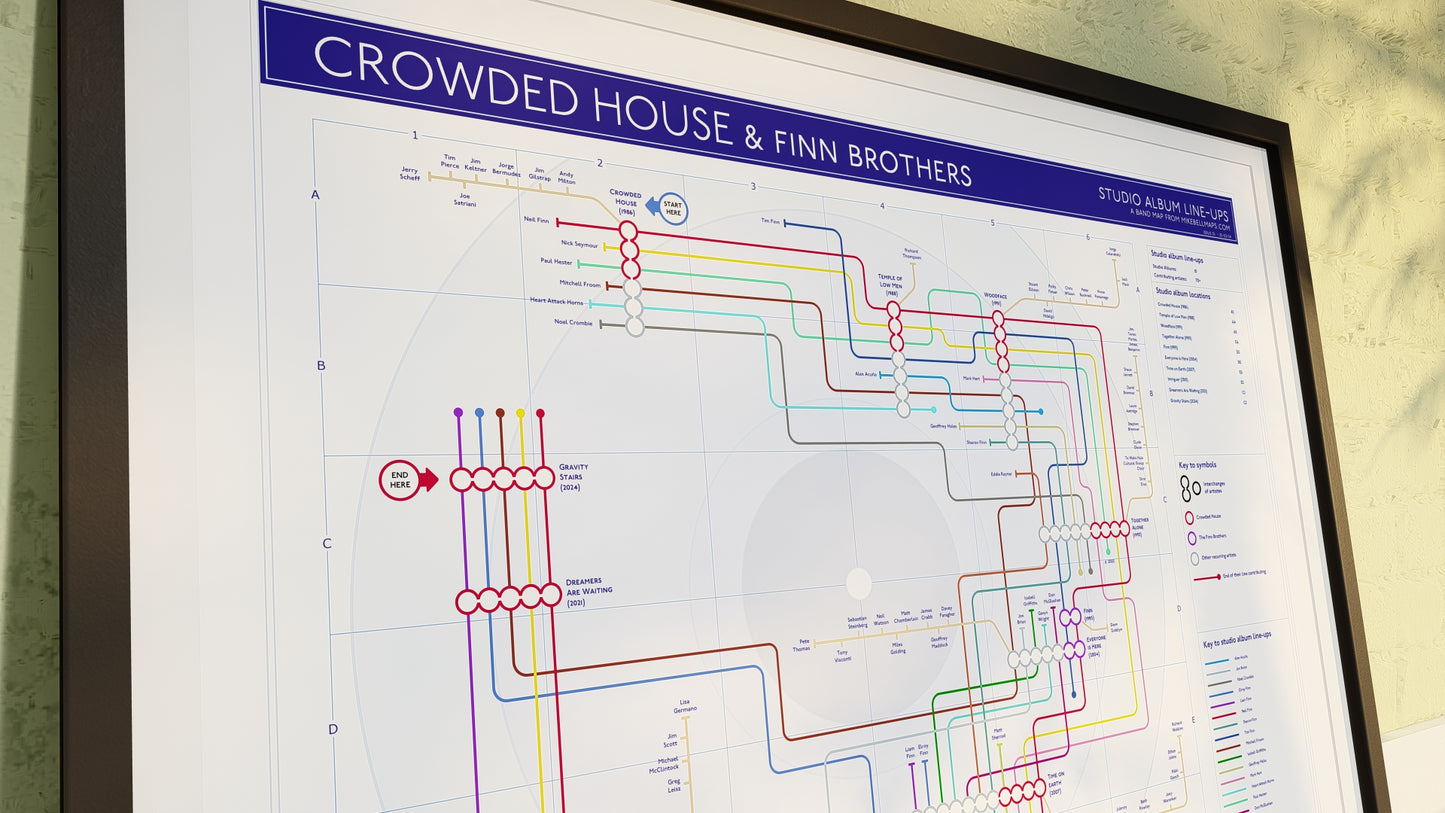 Crowded House tube map albums