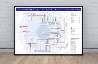 mike bell maps tube underground band map of Crowded House and The Finn Brothers discographies 02