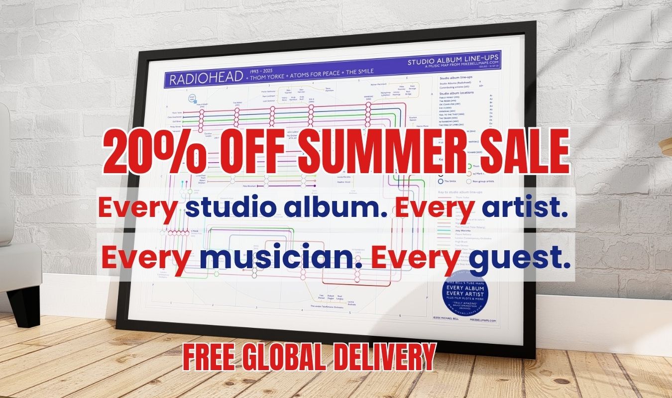 Explore unique wall art and merchandise by Mike Bell maps for fans of music, film, and more.