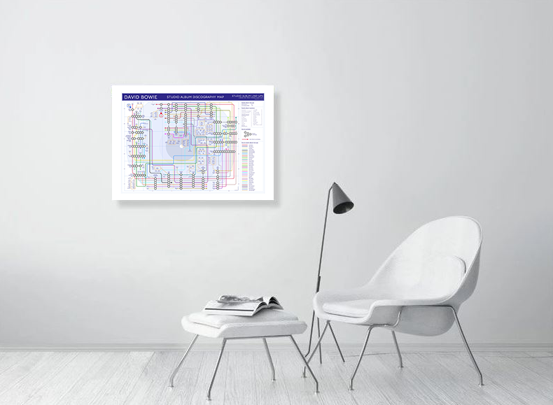 David Bowie Studio albums discography TUBE map mike bell tube maps underground band maps 04