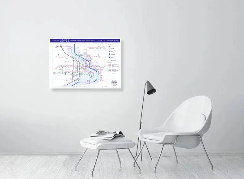 LEWES TUBE UNDERGROUND MAP MIKE BELL 03