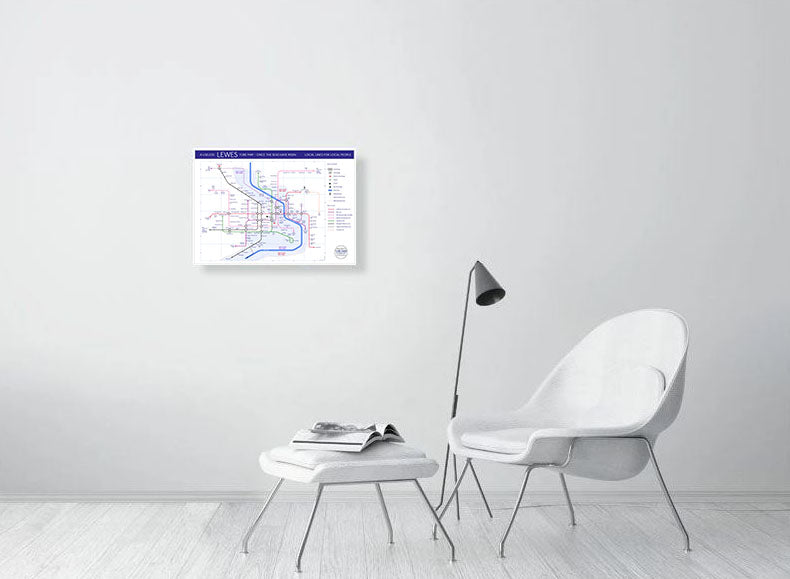 LEWES TUBE UNDERGROUND MAP MIKE BELL 04