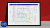 Lloyd Cole unique art print of a music map, a perfect gift for fans of music, records, and gigs.