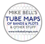 Mike Bell Maps - Band and Film Plot Tube Underground maps logo