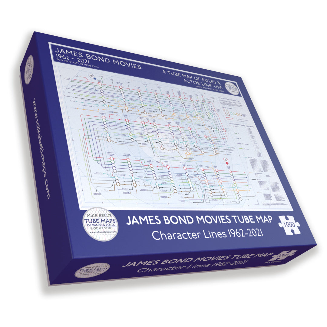 mike bell underground maps tube maps james bond characters films jigsaw 01