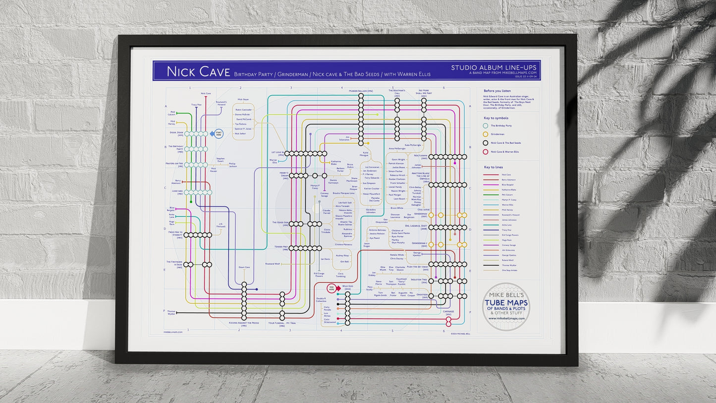 Nick Cave Bad Seeds Music Map Albums