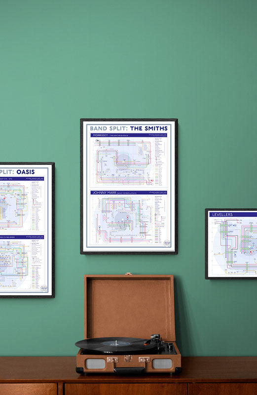 MIKE BELL STUDIO ALBUM DISCOGRAPHY TUBE MAPS - UNDERGROUND MAP THE SMITHS 01