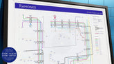 Ramones unique art print of music map detailing band&