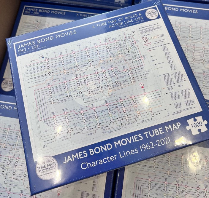 mike bell underground maps tube maps james bond characters films jigsaw 04