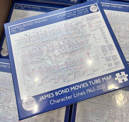 mike bell underground maps tube maps james bond characters films jigsaw 04