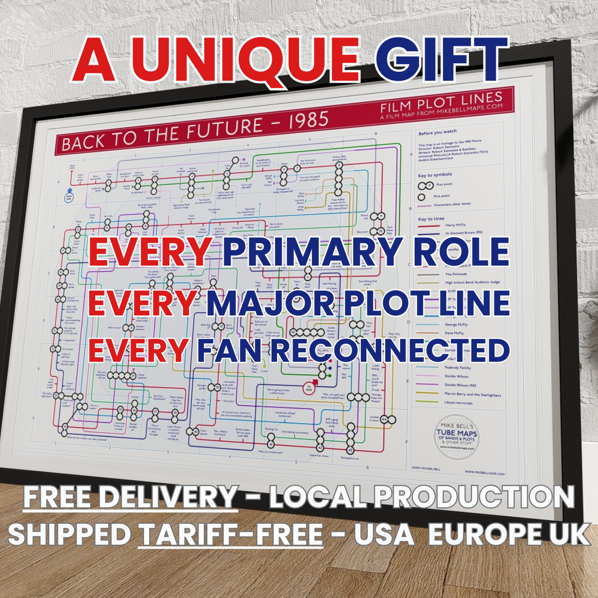 The Shining Film Plot lines as a tube map by Mike Bell