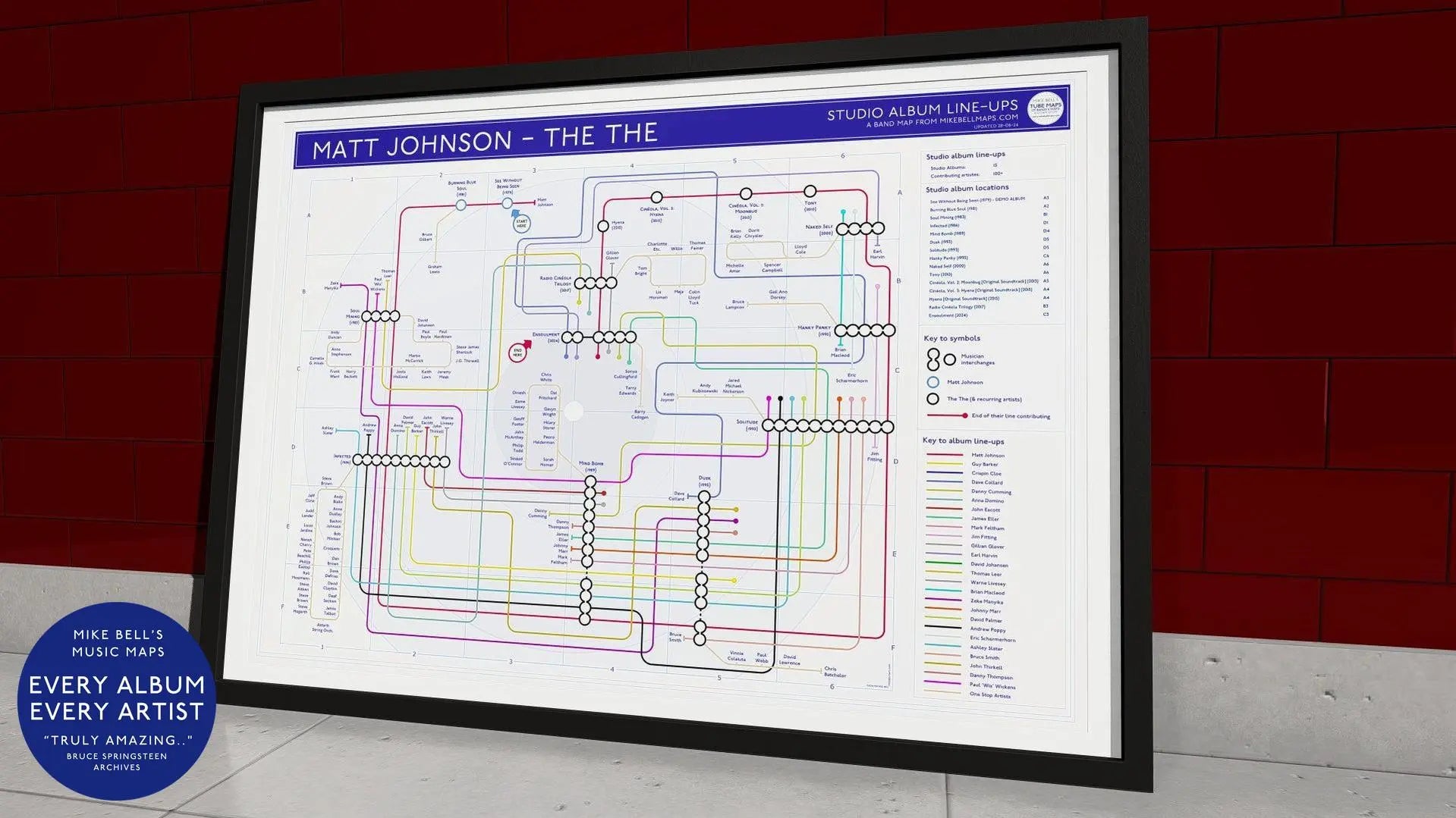 Punk Post Punk Music Maps - MikeBellMaps