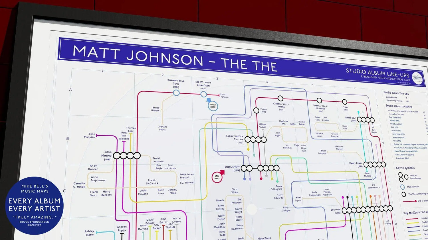 The The art print: unique music map art print.