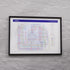 ABBA discography map, framed landscape Giclée wall art print showing every studio album in order, by Mike Bell at mikebellmaps.com.