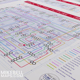 Detail of the Back to the Future plot map showing the film&