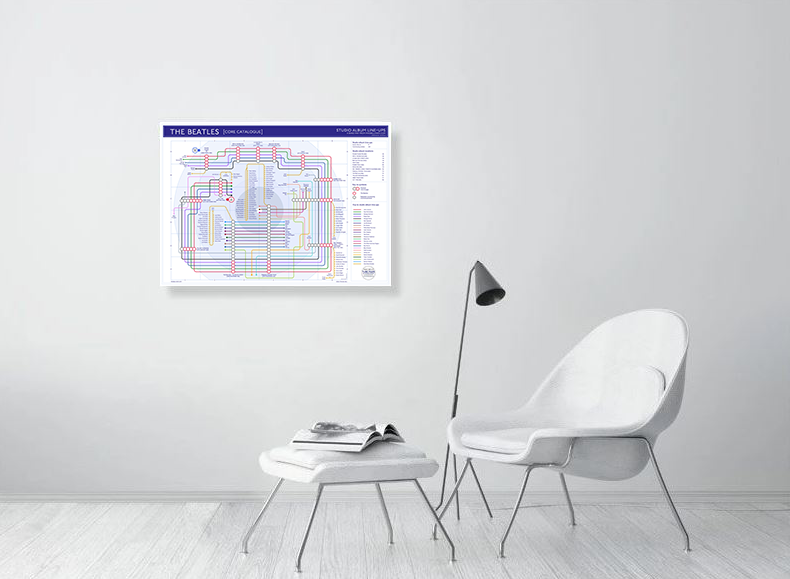 The Beatles Studio albums discography map mike bell tube maps underground band maps 05