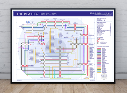 The Beatles Studio albums discography map mike bell tube maps underground band maps 01