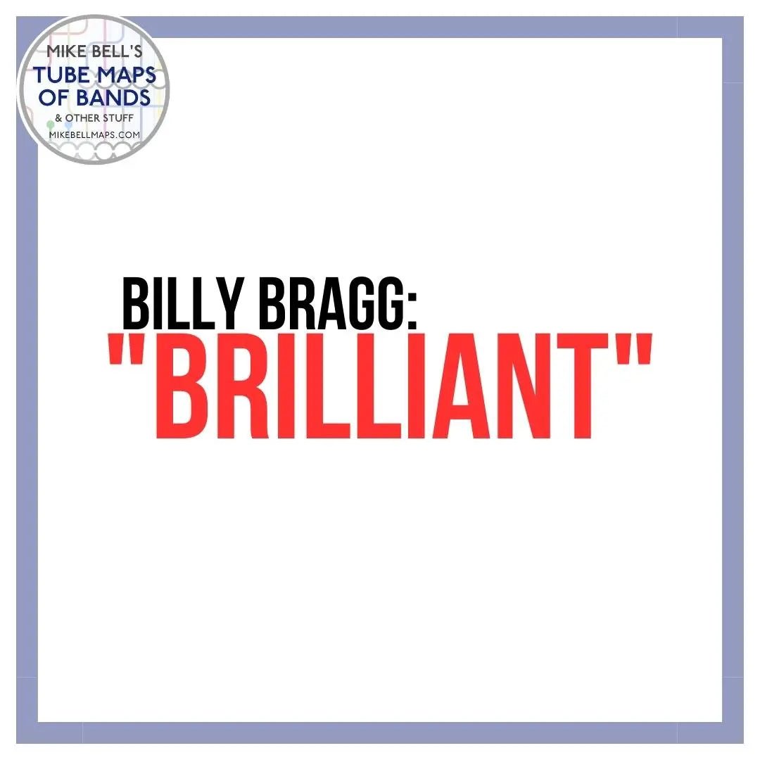 BILLY BRAGG - Studio Album Discography Map - Studio Album Maps - MikeBellMaps