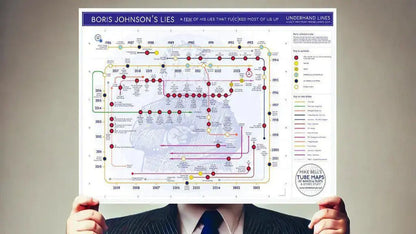Mike Bell Maps art print of Boris Johnson&