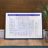 David Bowie discography tube map in A1 size, framed Giclée wall art print propped against a wall on the floor, framed art print gift for Bowie and Ziggy Stardust fans, designed by Mike Bell.