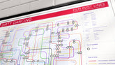 Tube map of Dirty Dancing art print: Giclée print featuring a unique tube map design showing every scene as a station and every character as a separate line.