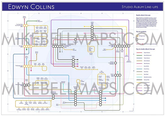 EDWYN COLLINS / ORANGE JUICE - Discography Band Map