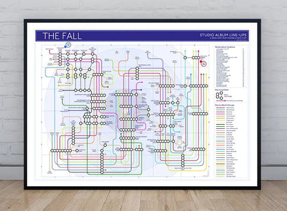 FALL, THE - Discography Band Map - Studio Album Maps - MikeBellMaps