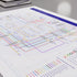 Close-up of the Foo Fighters and Nirvana combined discography tube map showing Nate Mendel&