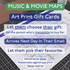 Music discography art print gift card voucher — Mike Bell Maps