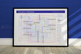 George Harrison unique art print and gift for fans by Mike Bell: Tube map style musician/album posters.