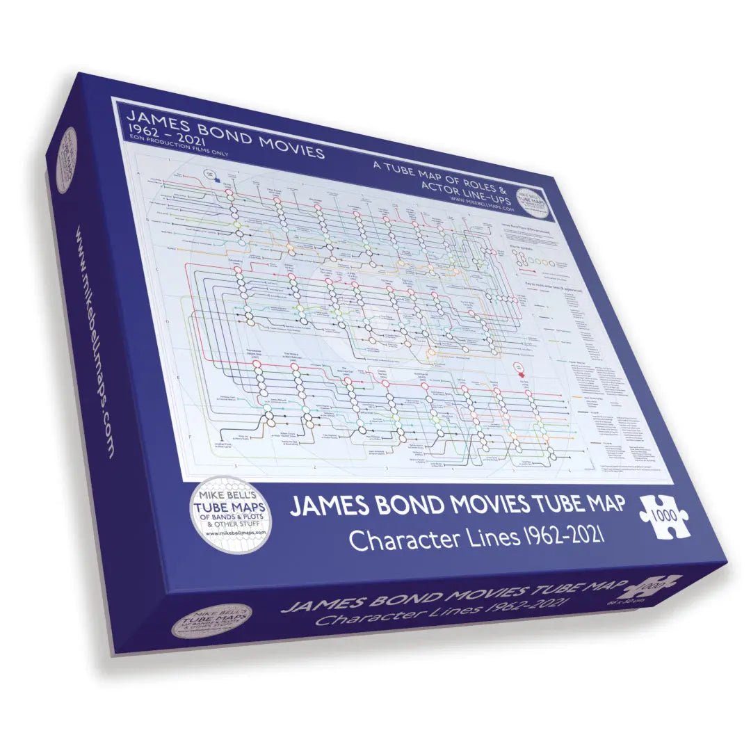 JAMES BOND FILMS - JIGSAW - Plot Lines - MikeBellMaps