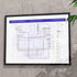 John Lennon discography map in 24x18in, framed Giclée wall art print of the solo albums in order, by Mike Bell.