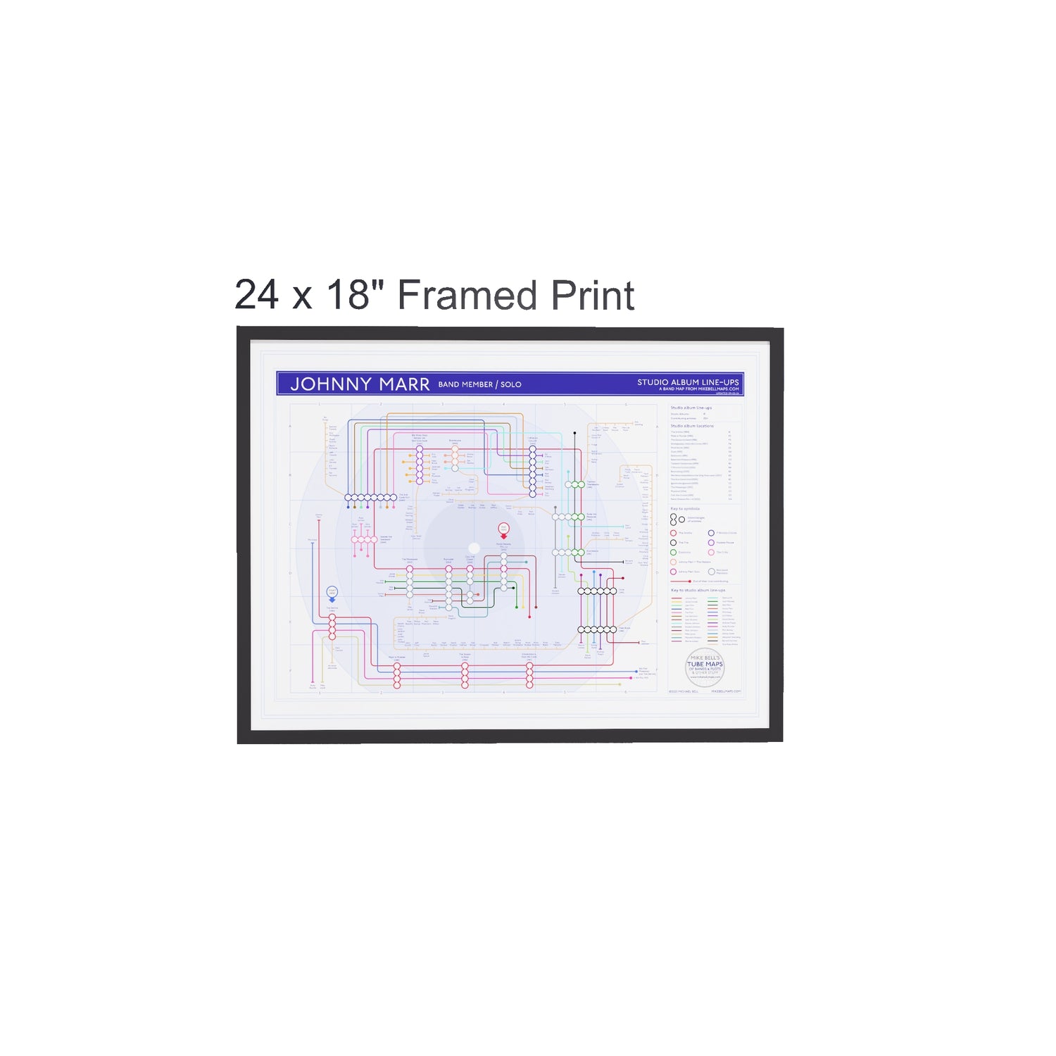 Framed print of a technical drawing with &