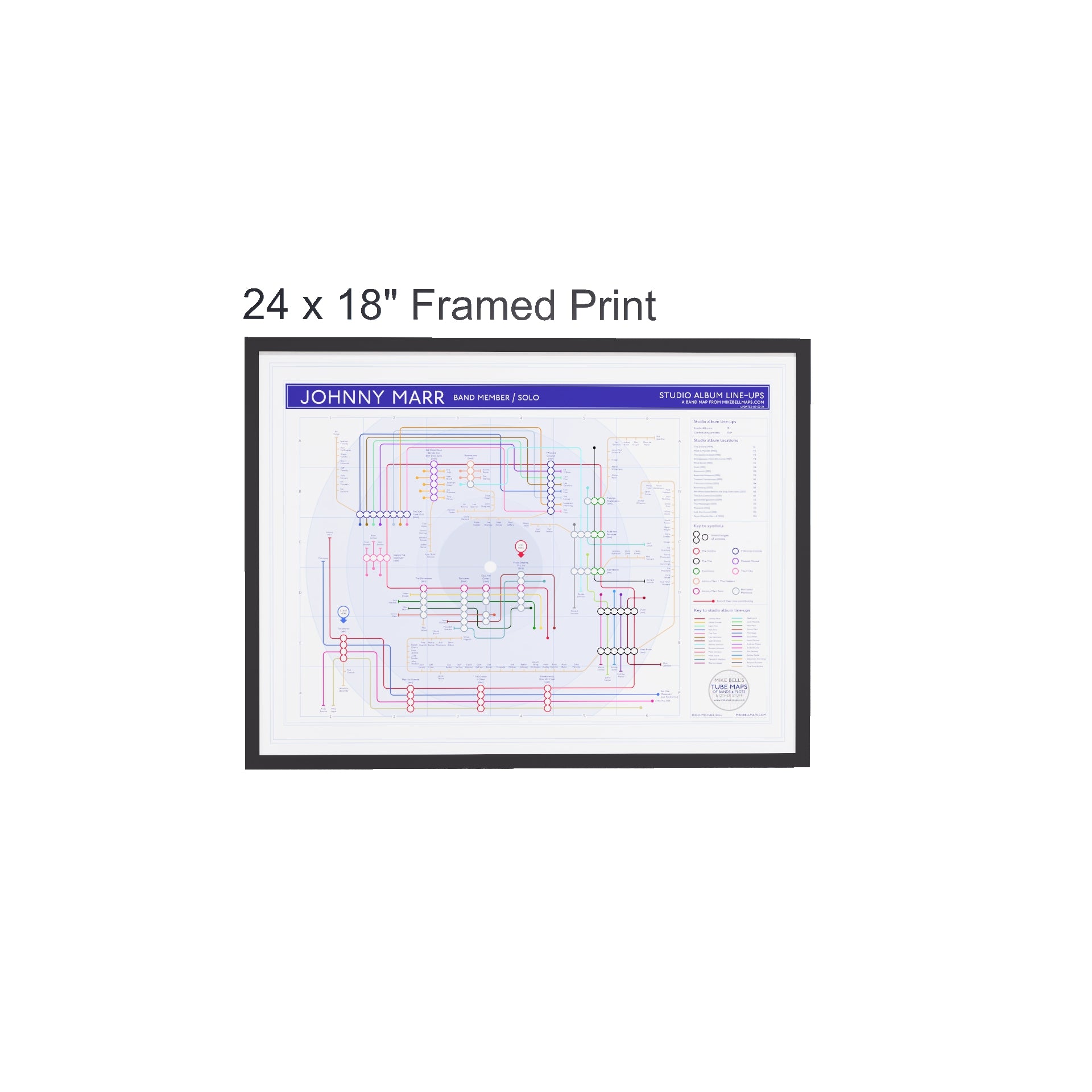 Framed print of a technical drawing with &