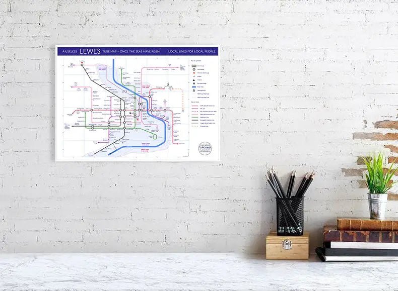 LEWES TUBE MAP (Irreverant)