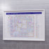 Paul McCartney discography map in A1 size, framed Giclée wall art print in white handmade Italian solid wood frame by Mike Bell.